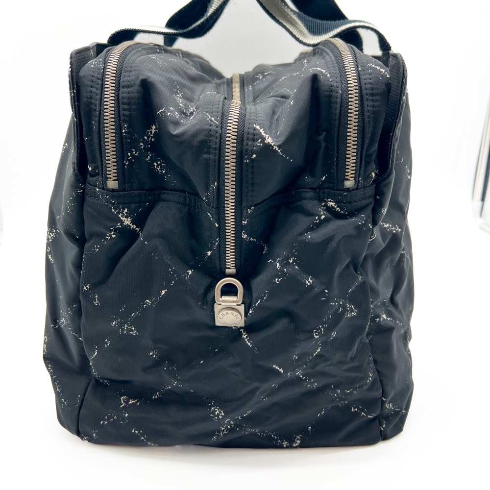 CHANEL Travel Line  Nylon Weekender Travel Bag Black - Picture 5 of 16